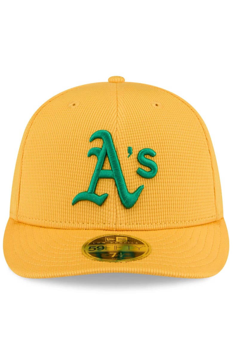 New Era Men's New Era  Gold Athletics 2025 Spring Training Low Profile 59FIFTY Fitted Hat, Alternate, color, 