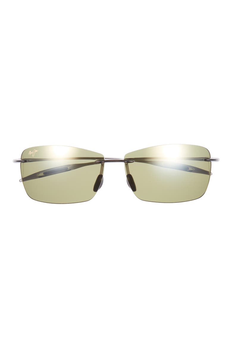 Lighthouse 65mm Polarized Rectangle Sunglasses, Alternate, color, GREY