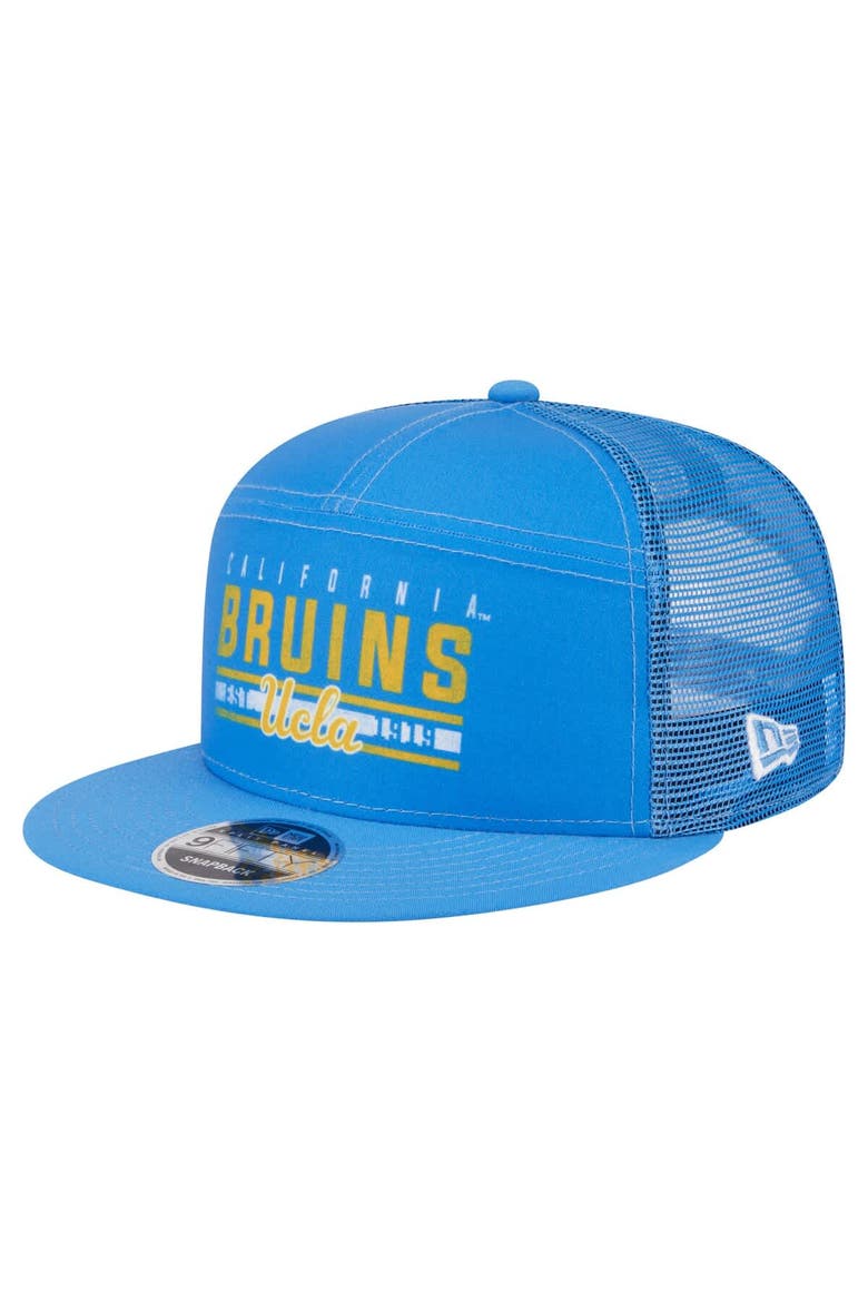Men's New Era Blue UCLA Bruins Split Panel 9FIFTY Snapback Trucker Hat, Main, color, Blue