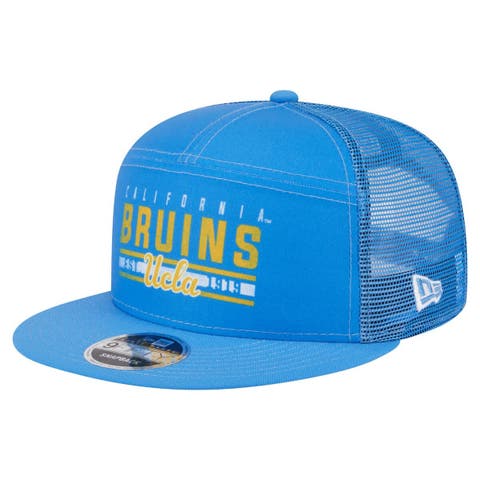 Men's New Era Blue UCLA Bruins Split Panel 9FIFTY Snapback Trucker Hat