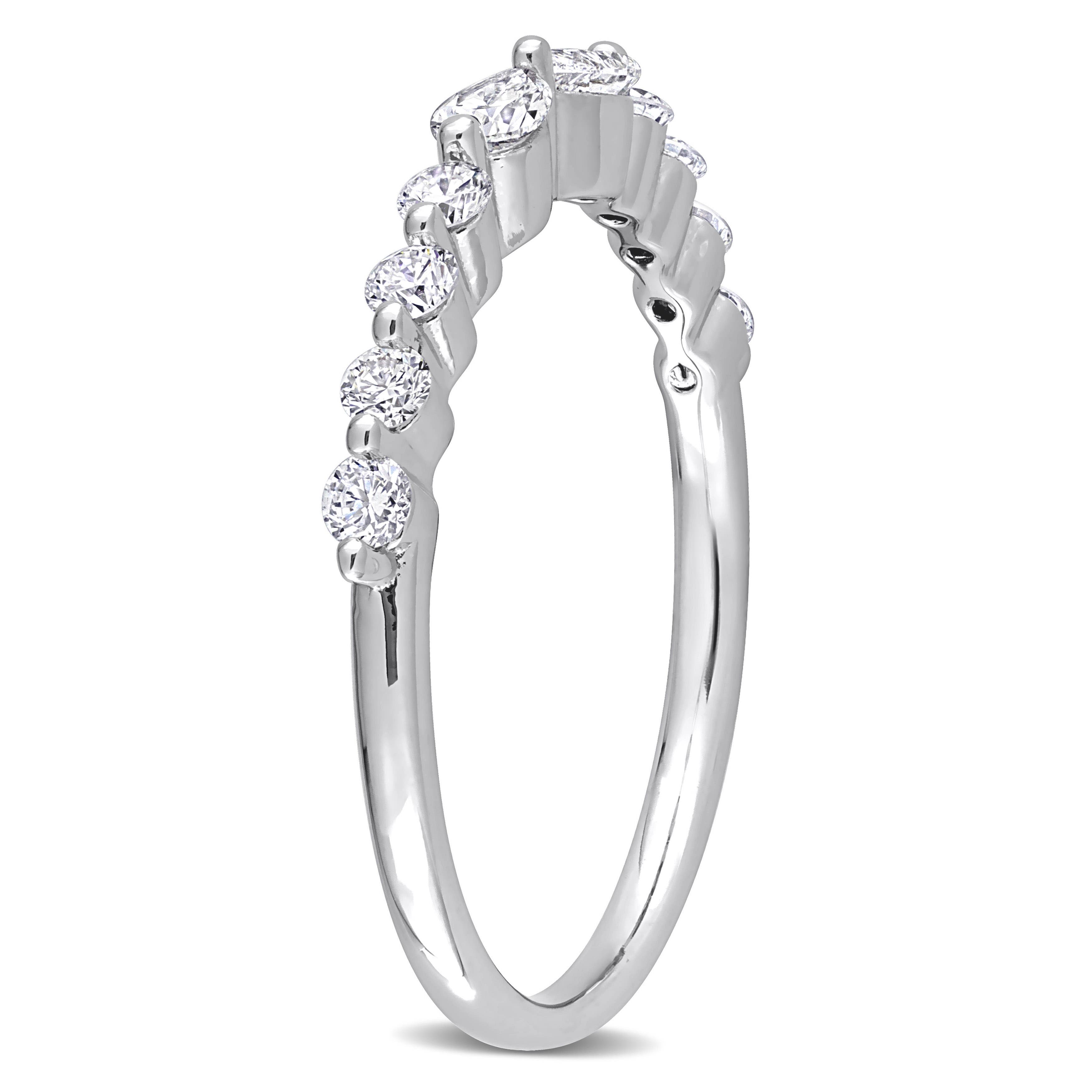 Julianna B. 5/8 CTW Lab-Grown Diamond Semi Eternity Ring (Women ...