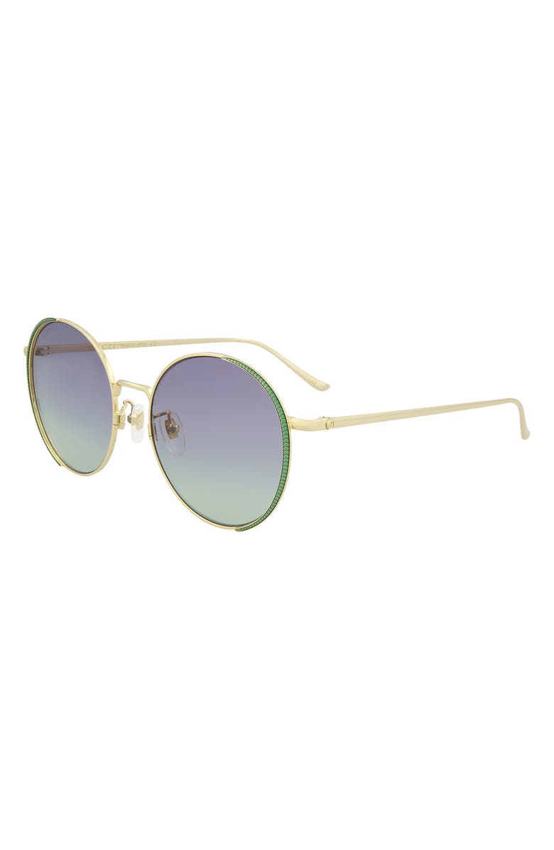 Gucci 56mm Round Sunglasses, Alternate, color,