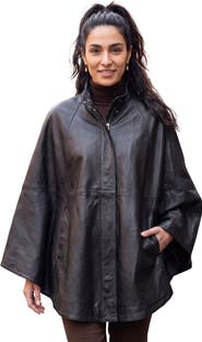 Jessica London Leather Poncho