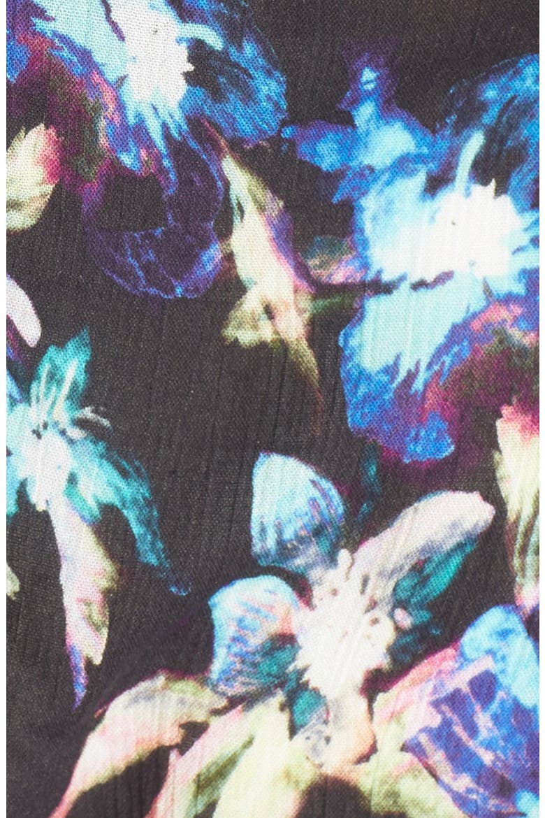 Floral Print Surplice Back Tank, Alternate, color, DARK NIGHT COMBO