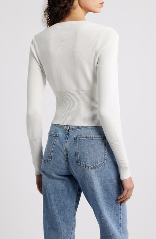 525 Mae Trim Fit Cardigan In White