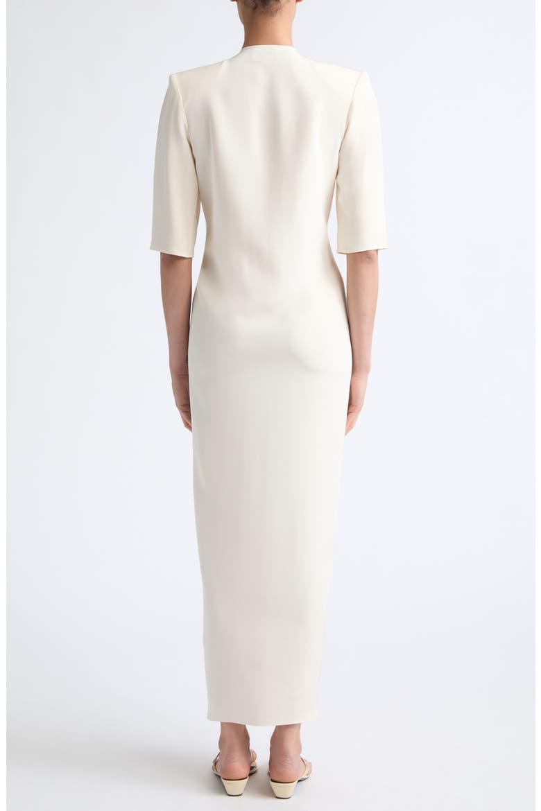 Willa Pleat Front Silk Crêpe de Chine Maxi Dress, Alternate, color, IVORY