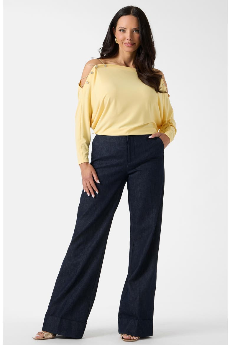 Adri Off the Shoulder Knit Top, Alternate, color, YELLOW