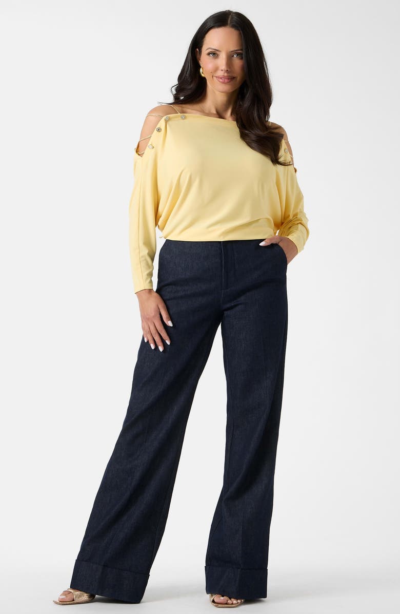 Marciano Adri Off the Shoulder Knit Top, Alternate, color, Yellow