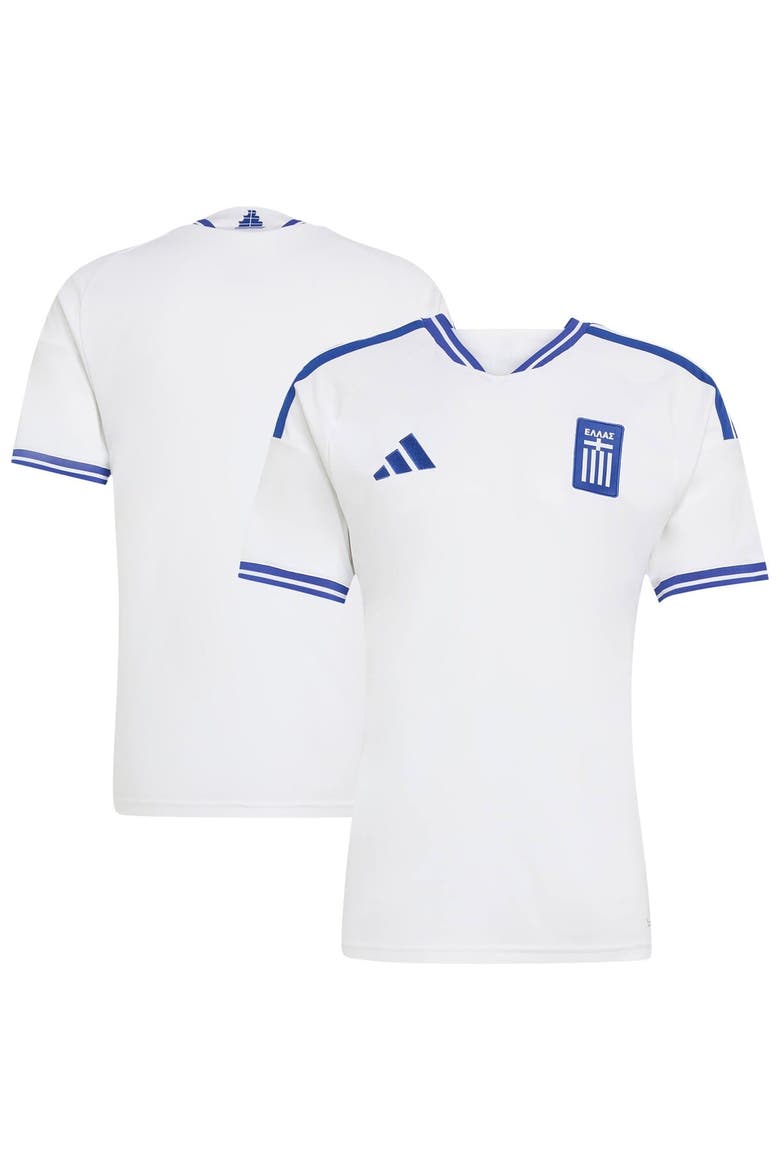 Men's adidas  White Greece National Team FIFA x World Cup 2026 Replica Jersey, Main, color, White