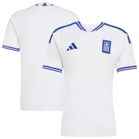 Men's adidas  White Greece National Team FIFA x World Cup 2026 Replica Jersey