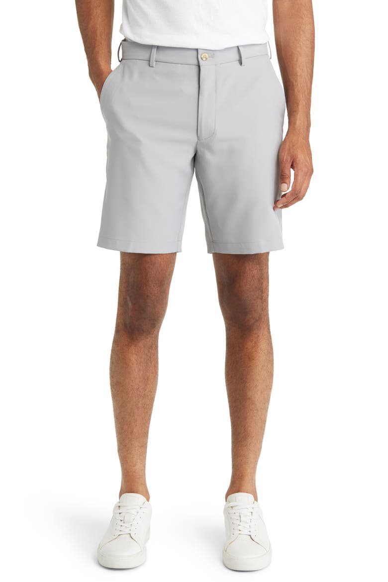 Salem 9-Inch High Drape Performance Shorts, Main, color, GALE GREY