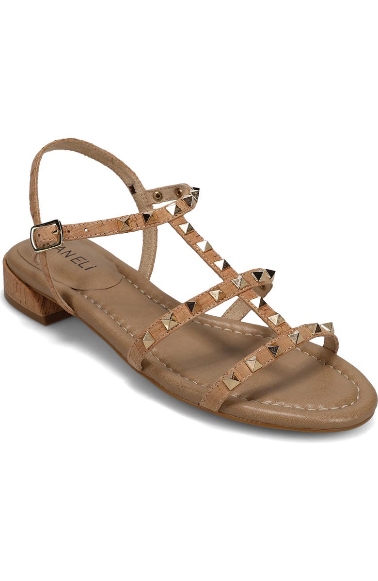 VANELi Becky Studded Sandal, Main, color, Natural