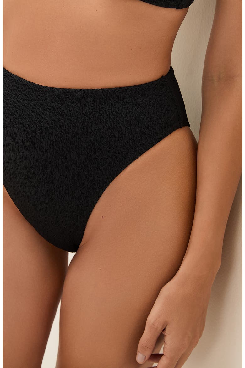 Firenze Gigi Hot High Waist Bikini Bottoms, Alternate, color, BLACK