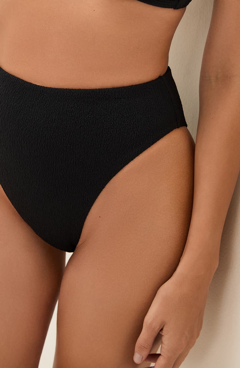 ViX Paula Hermanny Firenze Gigi Hot High Waist Bikini Bottoms, Alternate, color, Black