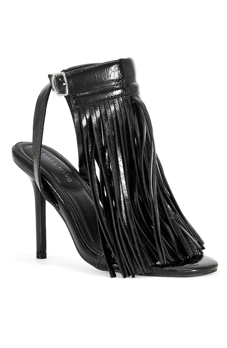 AZALEA WANG Antique Stiletto Sandal, Alternate, color, Black