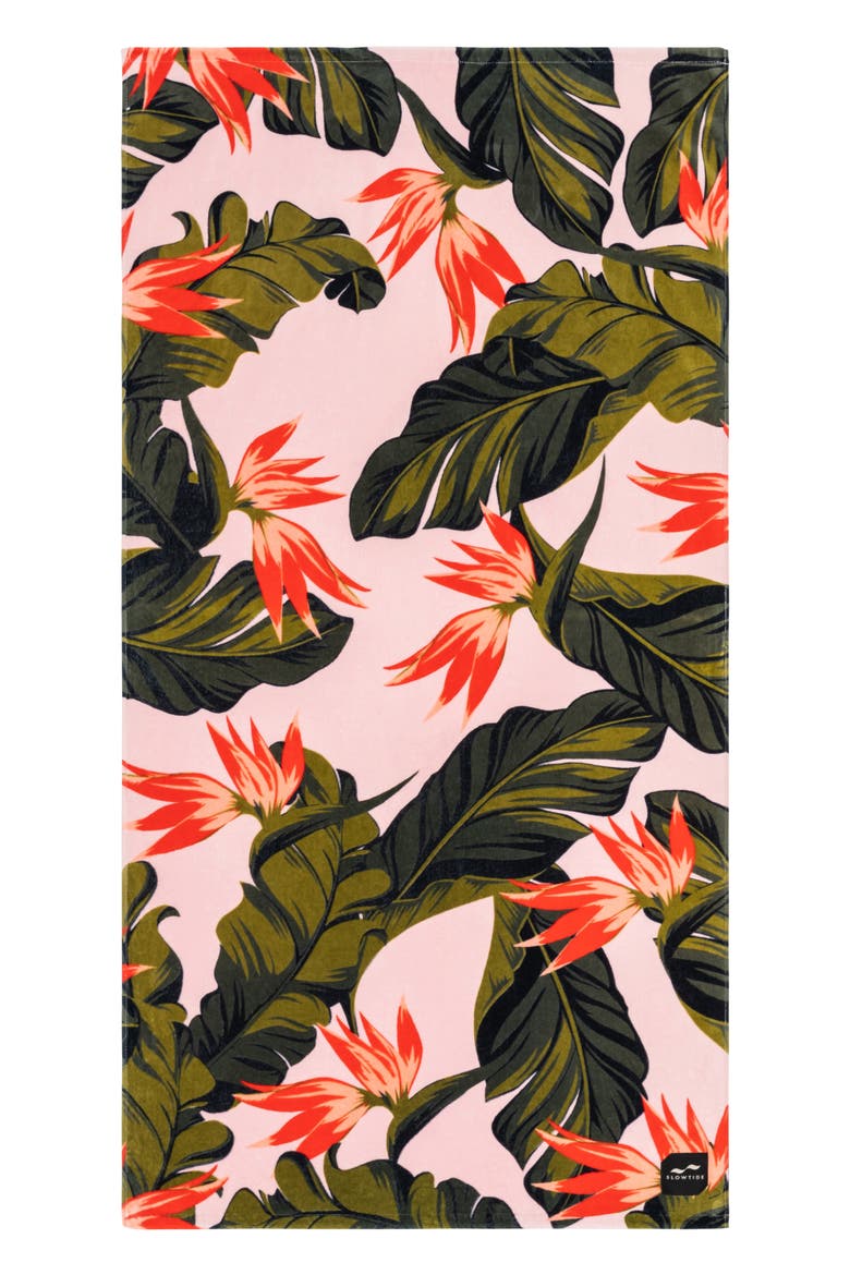 Mauka Beach Towel, Main, color, PINK
