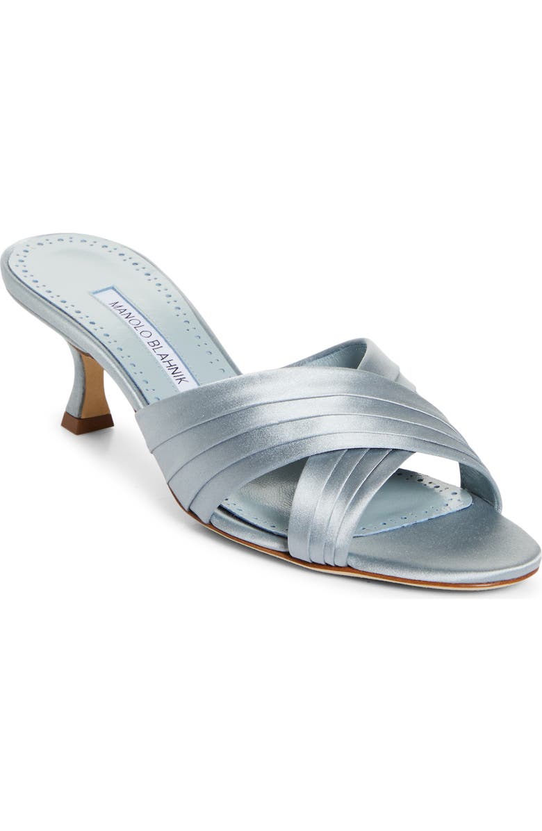 Manolo Blahnik Vieramul Slide Sandal, Main, color, Blue