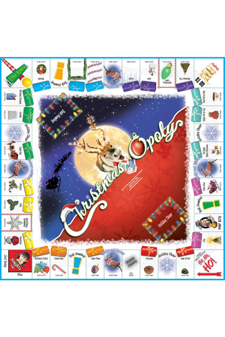 Christmasopoly Board Game, Alternate, color, Multicolored