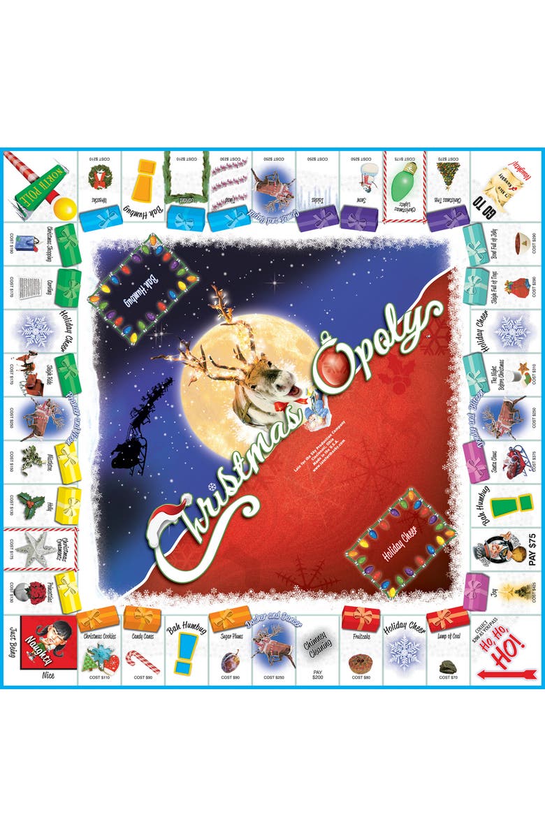 Late for the Sky Christmasopoly Board Game, Alternate, color, Multicolored