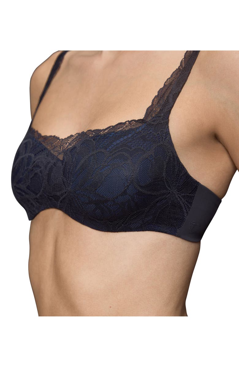 TRIUMPH Body MakeUp Illusion Lace Balconette Bra, Alternate, color, Black