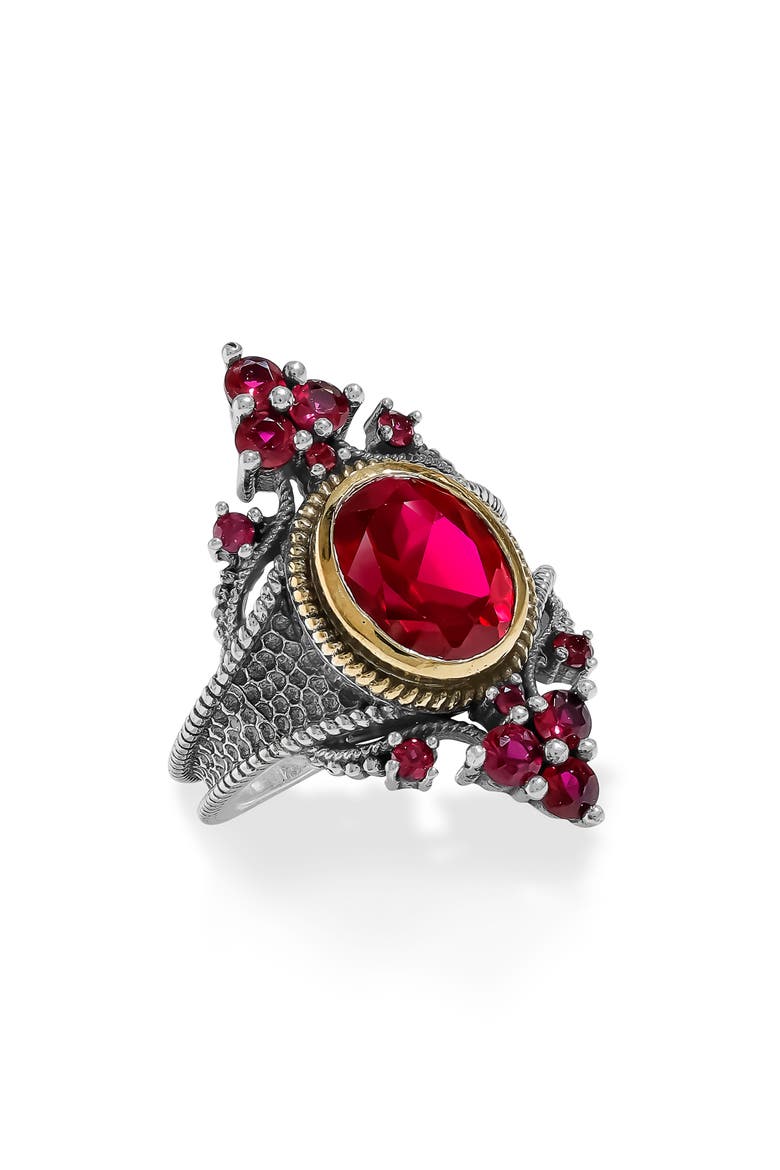 Lab Created Ruby Statement Ring, Main, color, PINK
