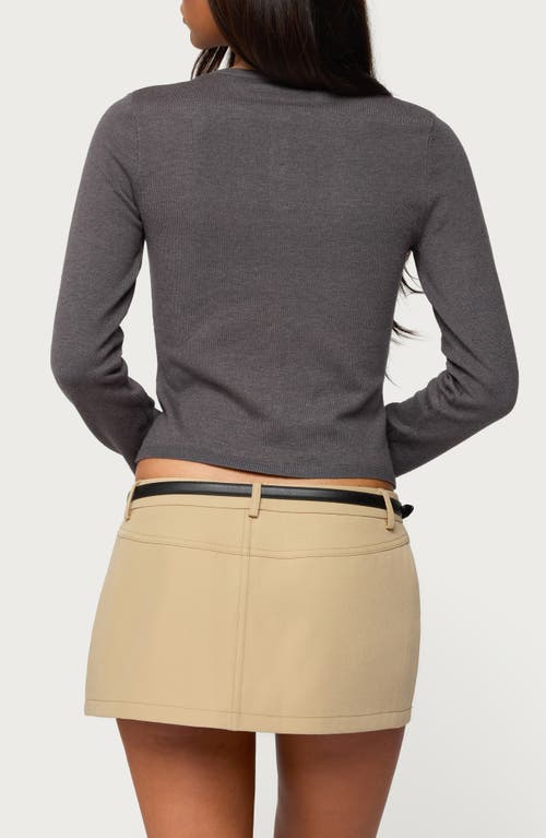 Edikted Hestia Double Breasted Cardigan In Gray