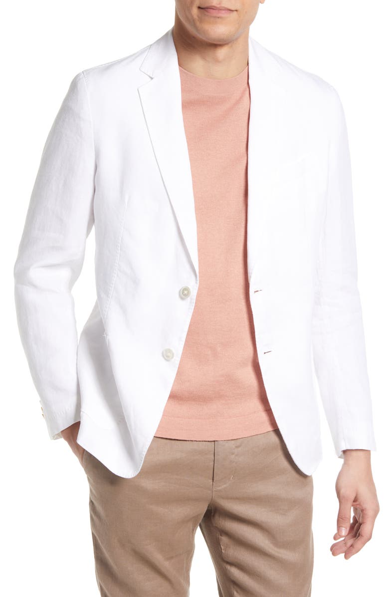 BOSS Hanry Slim Fit Linen Sport Coat, Main, color,