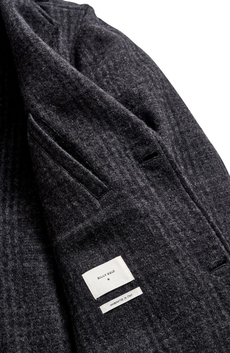 Billy Reid Subtle Plaid Boiled Wool Coat, Alternate, color,