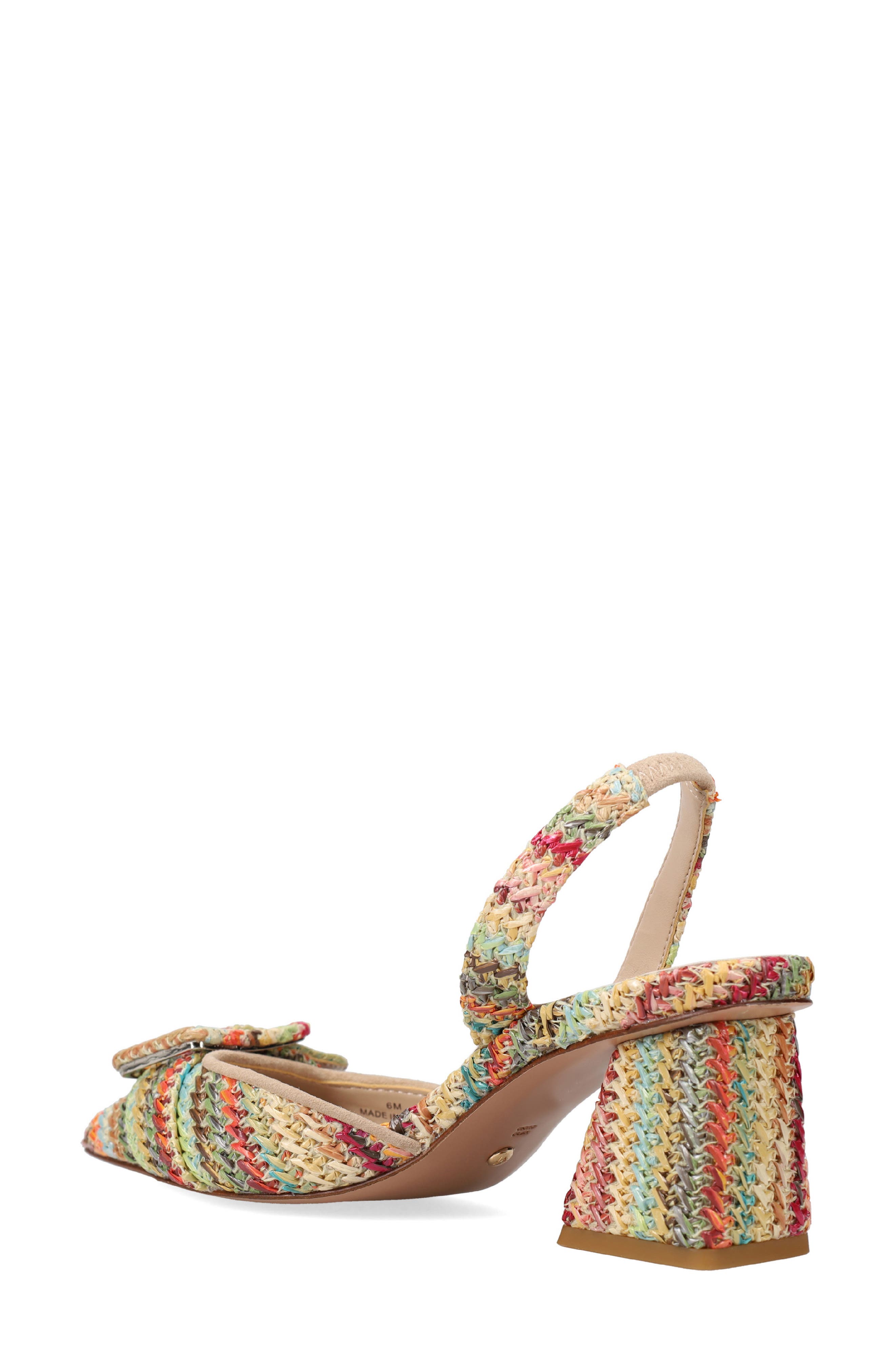 Pelle Moda Imia Slingback Pointed Toe Pump, Alternate, color, Beige Multi