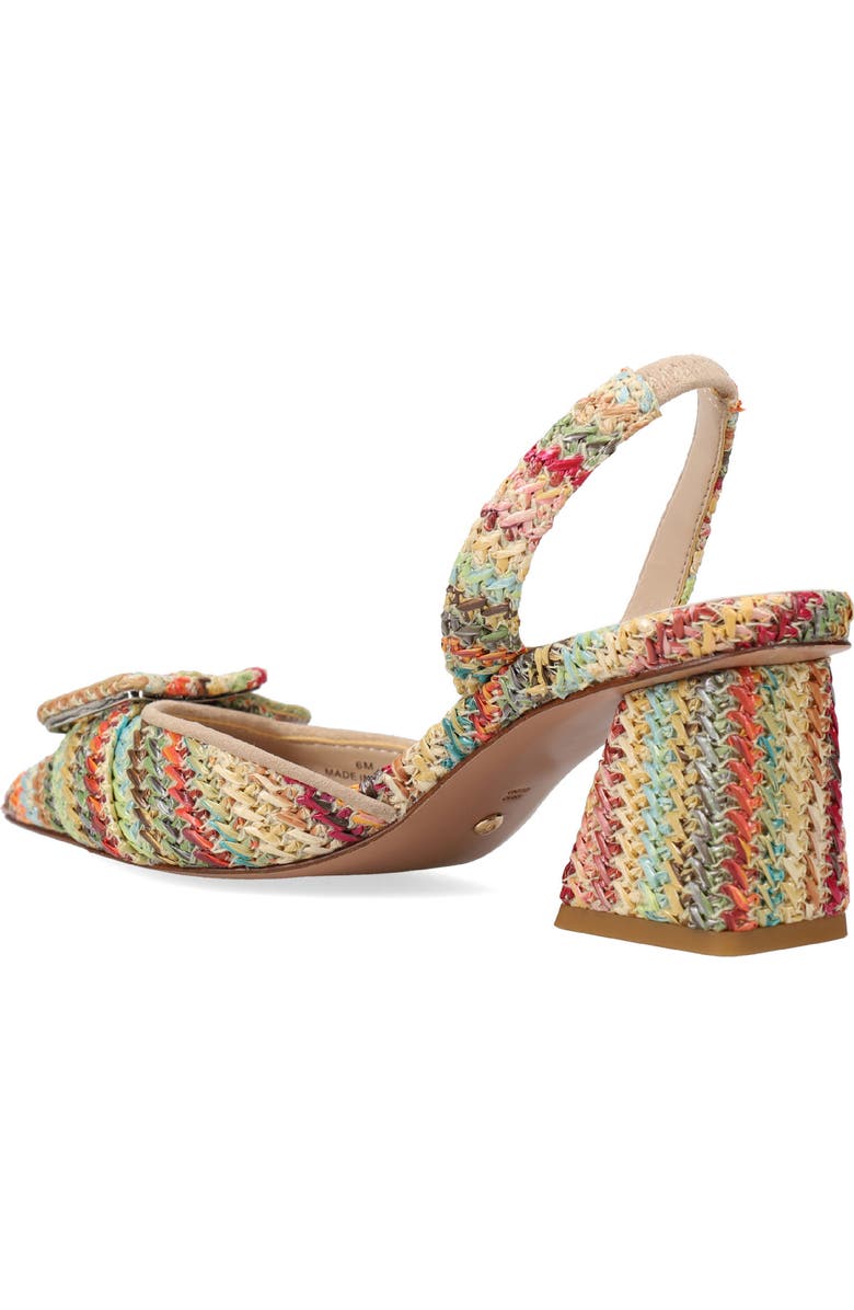 Pelle Moda Imia Slingback Pointed Toe Pump, Alternate, color, Beige Multi