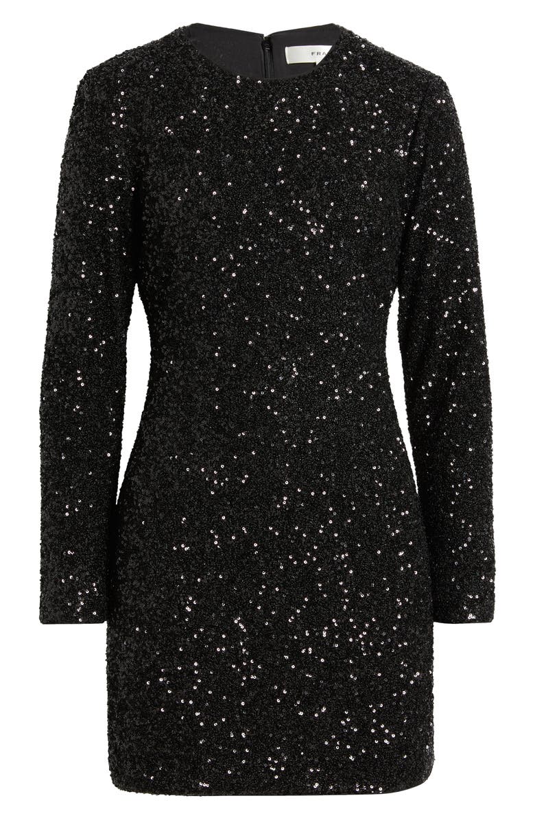 FRAME Sequin Long Sleeve Minidress, Alternate, color, 