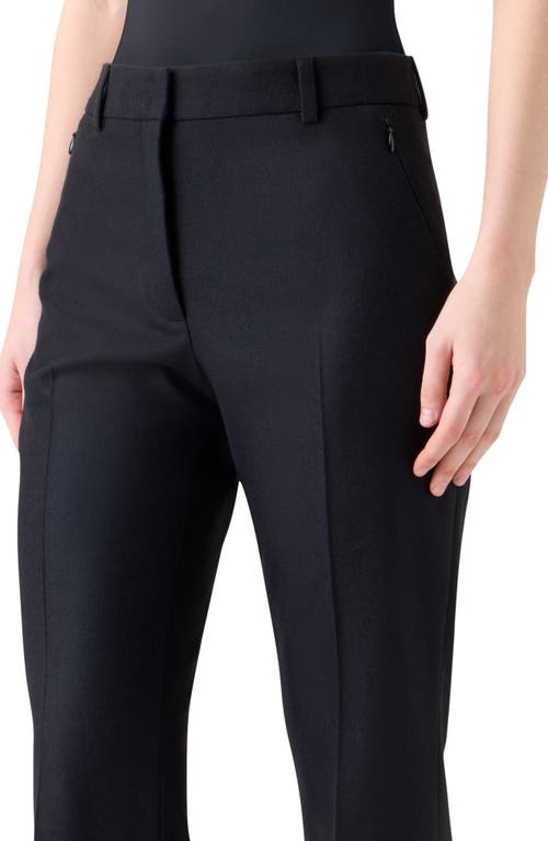 Akris Marilyn Stretch Wool Bootcut Pants In Black