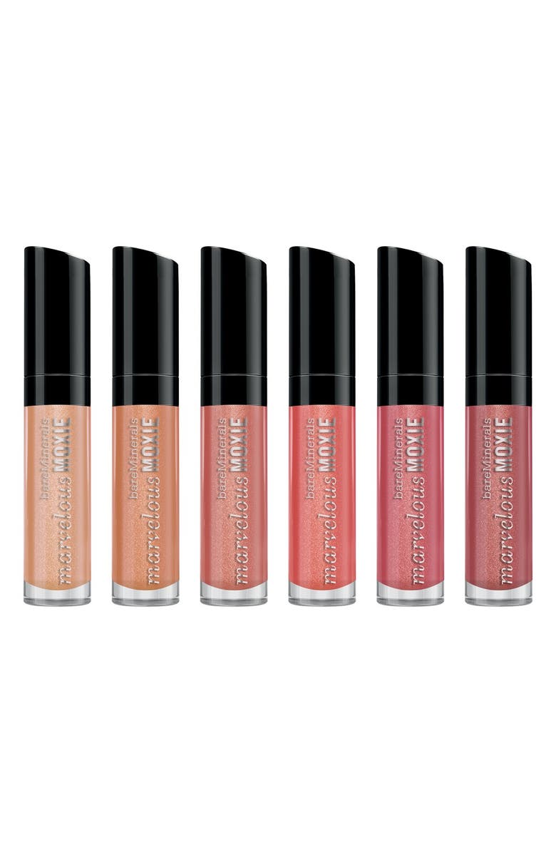bareMinerals<sup>®</sup> 'Marvelous Moxie<sup>™</sup> - Nudes with Attitudes' Lip Gloss Collection, Main, color, 