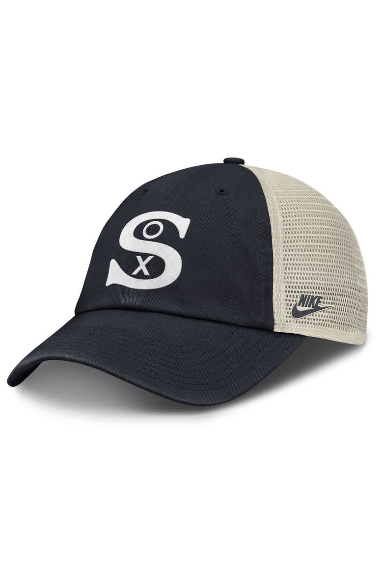 Nike Men's Nike Navy/Natural Chicago White Sox Cooperstown Collection Club Trucker Adjustable Hat, Main, color, 