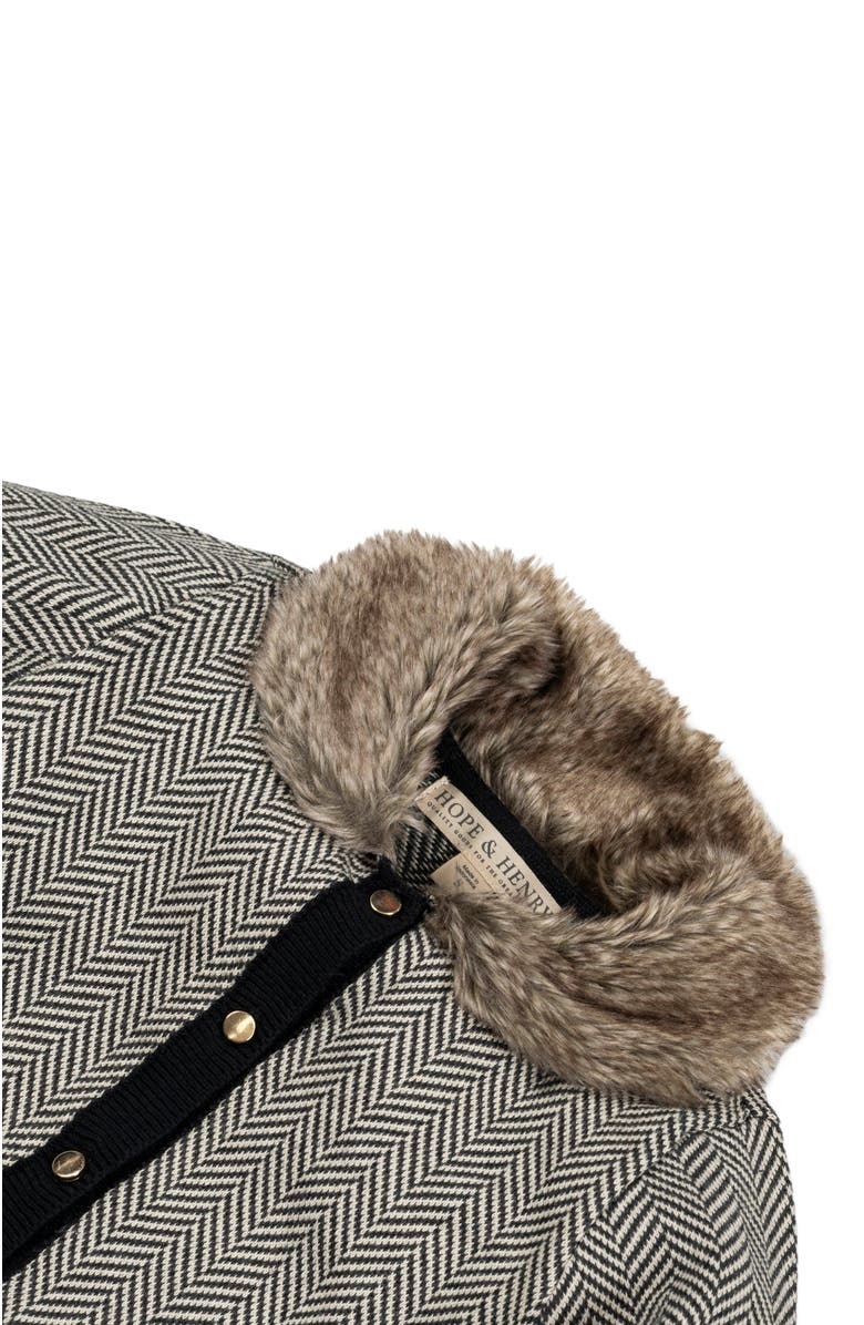 Hope & Henry Baby Girls' Faux Fur Cardigan and Skirt Sweater Set, Infant, Alternate, color,