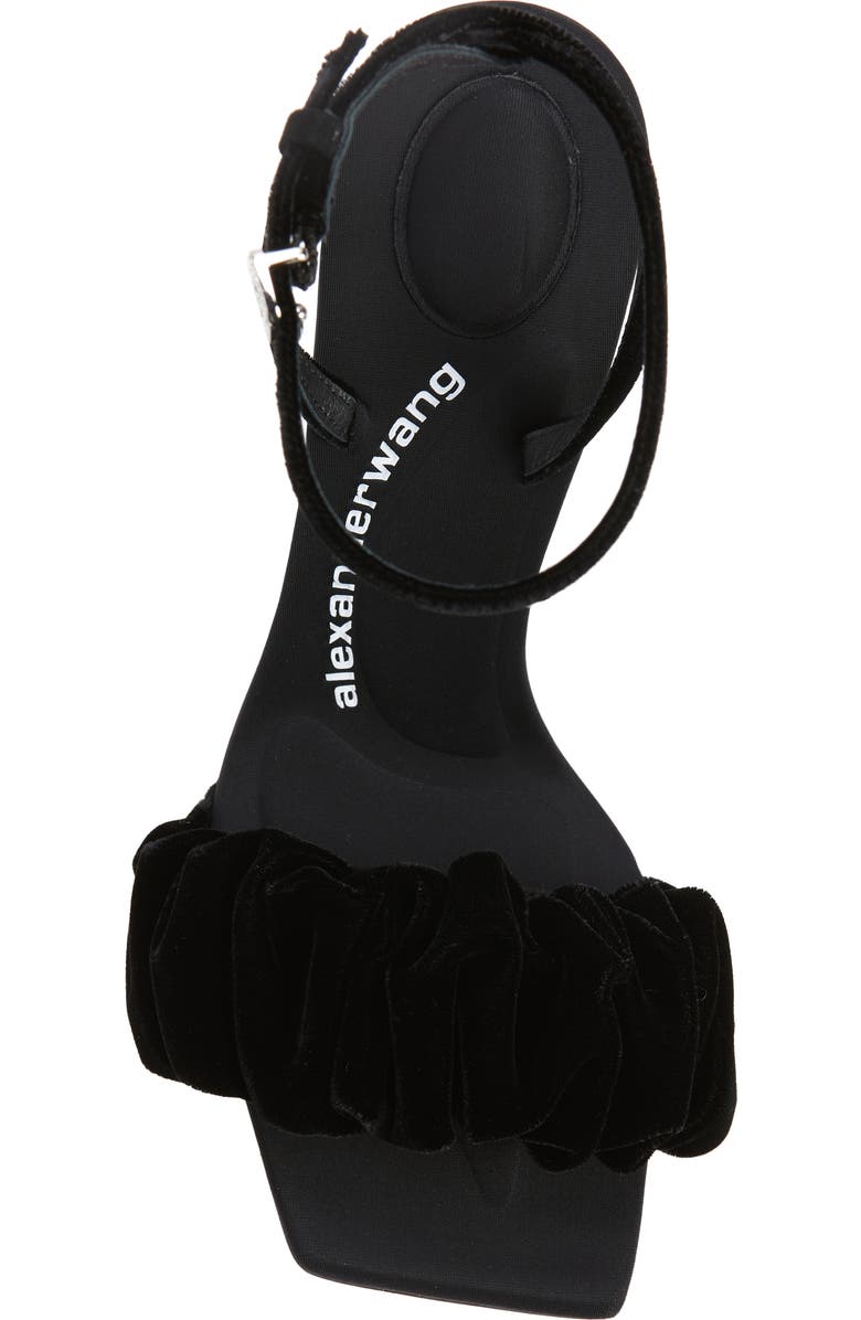 Alexander Wang Julie Scrunchie Strap Velvet Sandal, Alternate, color,