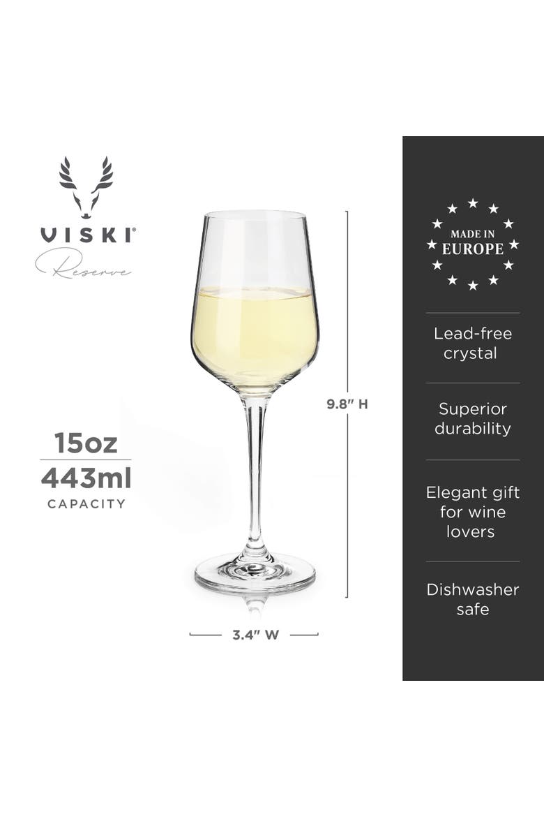 Reserve Inez Crystal Chardonnay Glasses Set of 4, Alternate, color, Clear
