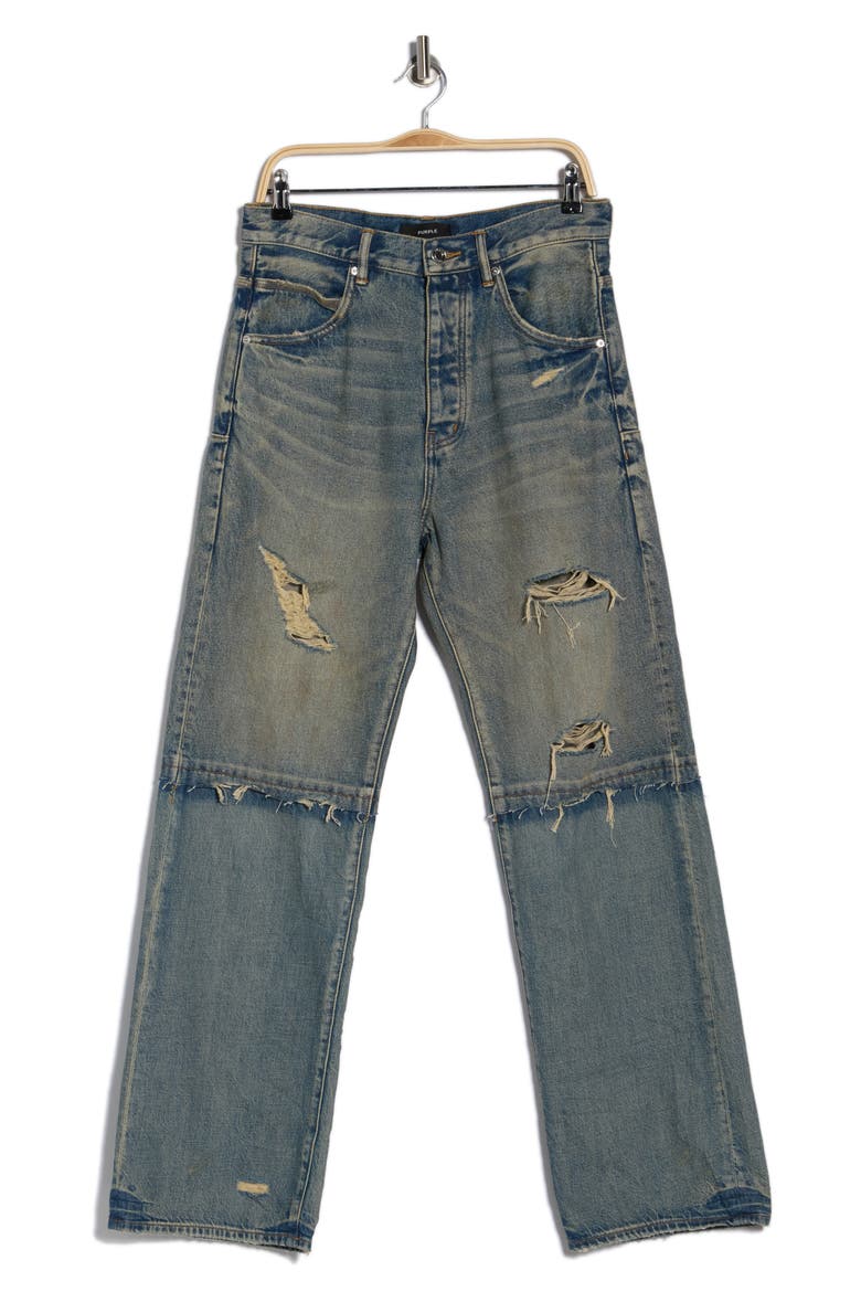 Duplo Tinted Blowout Jeans, Main, color, LIGHT INDIGO