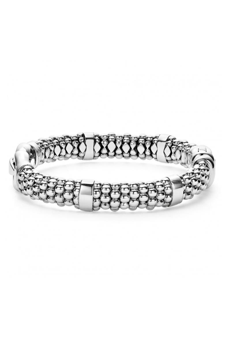 LAGOS Derby Caviar Rope Bracelet, Alternate, color, Sterling Silver