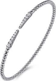 Gabriel & Co. Bujukan Pointed Diamond Beaded Cuff Bracelet