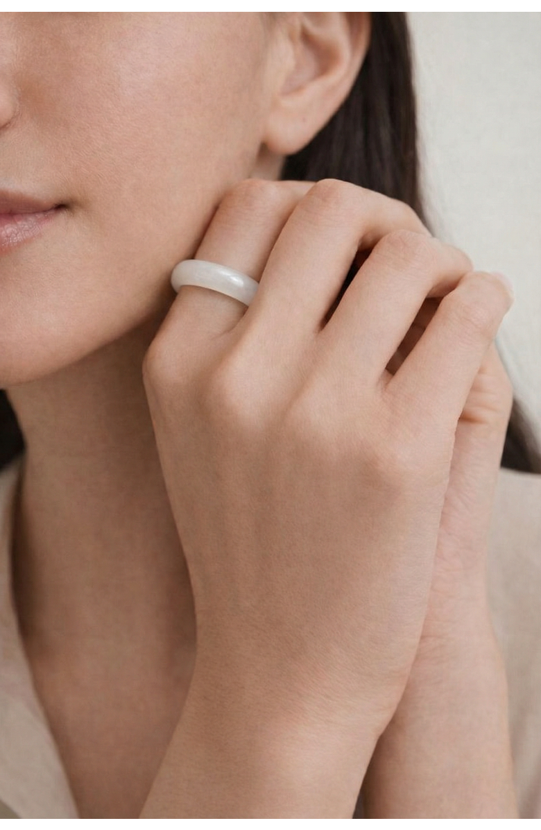 seree Chess Jade ring, Alternate, color, Off White