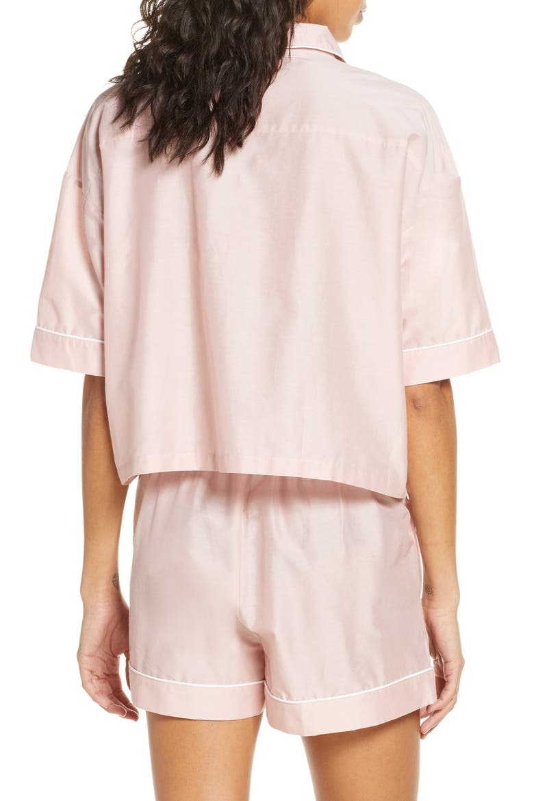 Mia Short Pajamas, Alternate, color, PINK/ WHITE
