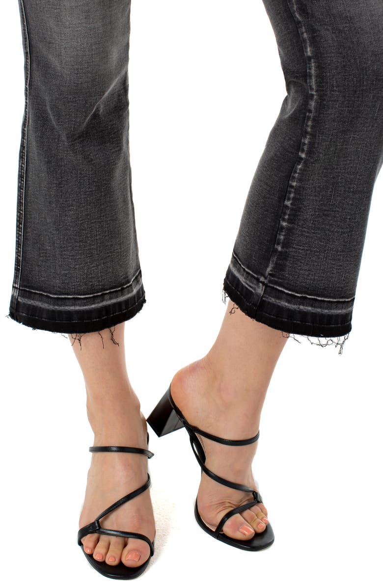 Liverpool High Waist Raw Released Hem Kick Flare Crop Jeans, Alternate, color, 