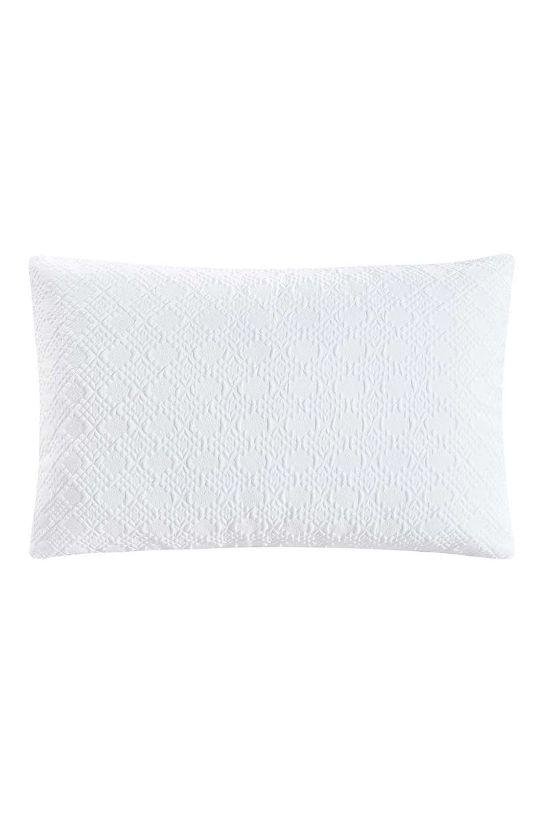 Sedona Geometric Embossed Duvet Set, Alternate, color, WHITE