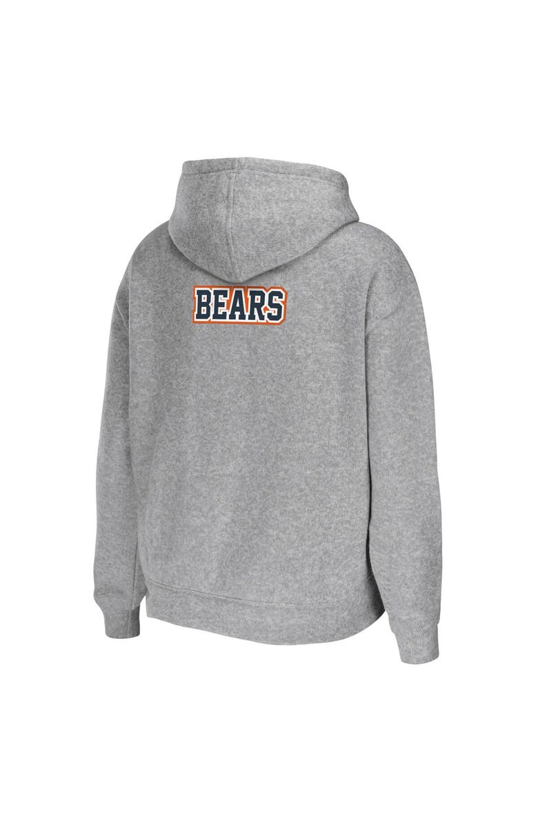 WEAR by Erin Andrews Women's WEAR by Erin Andrews Heathered Gray Chicago Bears Team Full-Zip Hoodie, Alternate, color, Heather Gray