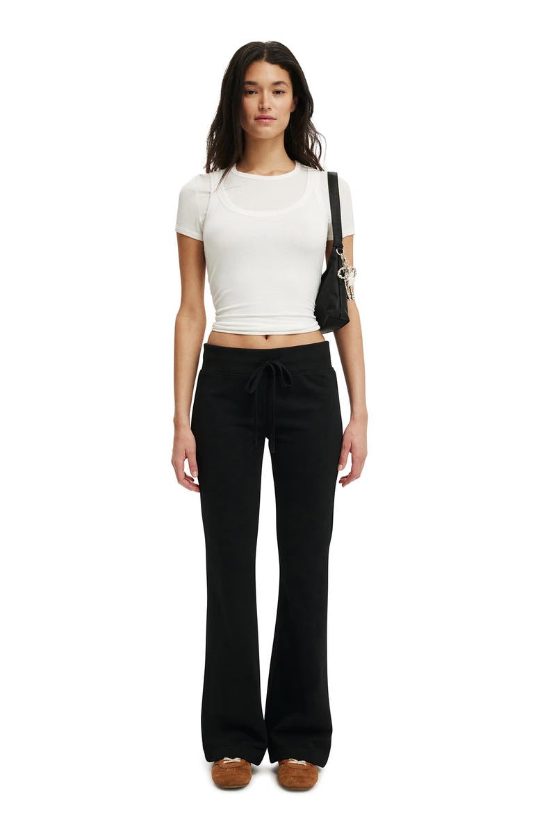 Cotton On Women's Low Rise Bootleg Sweatpant, Alternate, color, Black