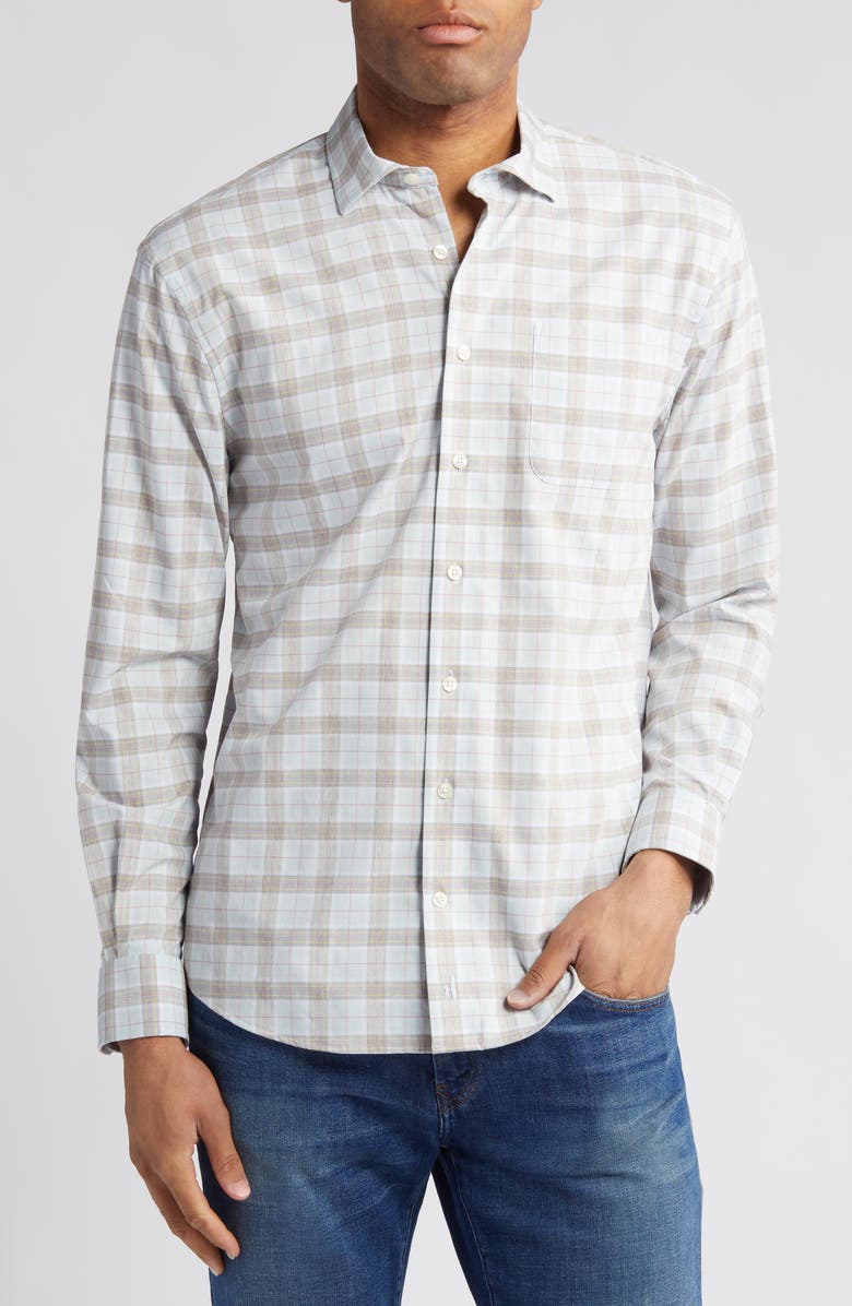 johnnie-O Chain Plaid Button-Up Shirt, Main, color,