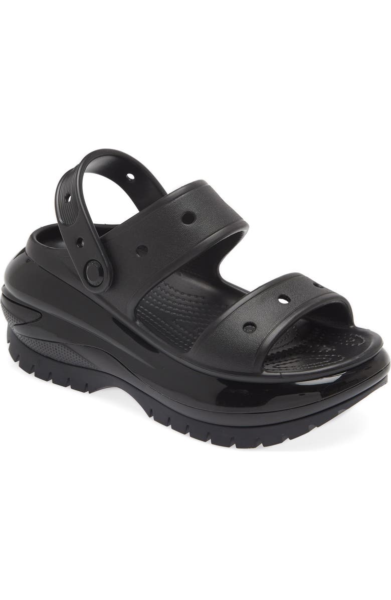CROCS Classic Mega Crush Water Resistant Platform Sandal, Main, color,