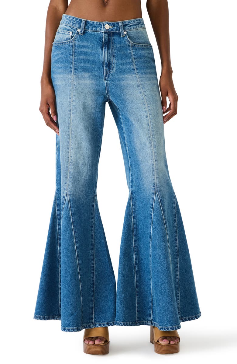 Steve Madden Stacia Flare Jeans, Alternate, color, Aruba Blue