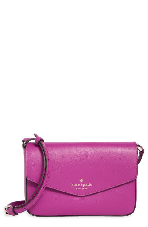 envelope flap leather crossbody bag